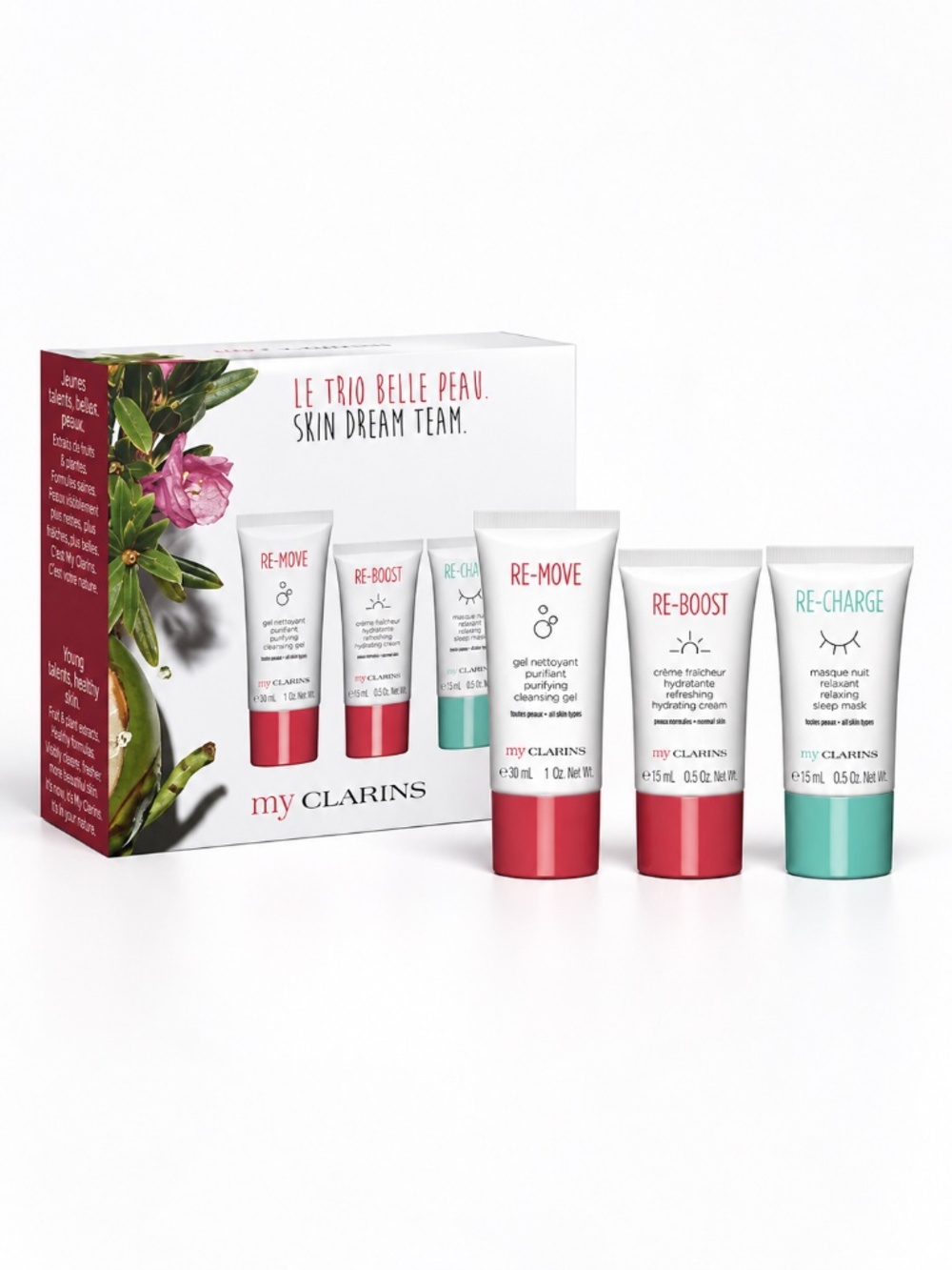 My Clarins Skin Dream Team 3-Pc Set Cleansing Gel + Hydrating Cream + Sleep Mask